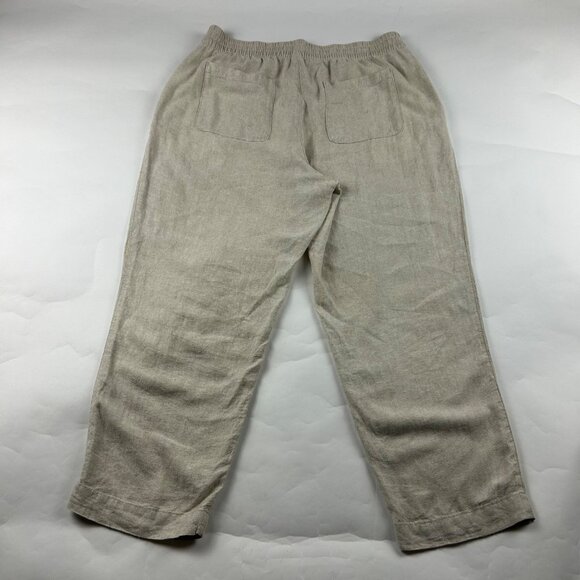 Old Navy Flax Linen Blend High Rise Straight Leg Lounge Pant L - Picture 6 of 7